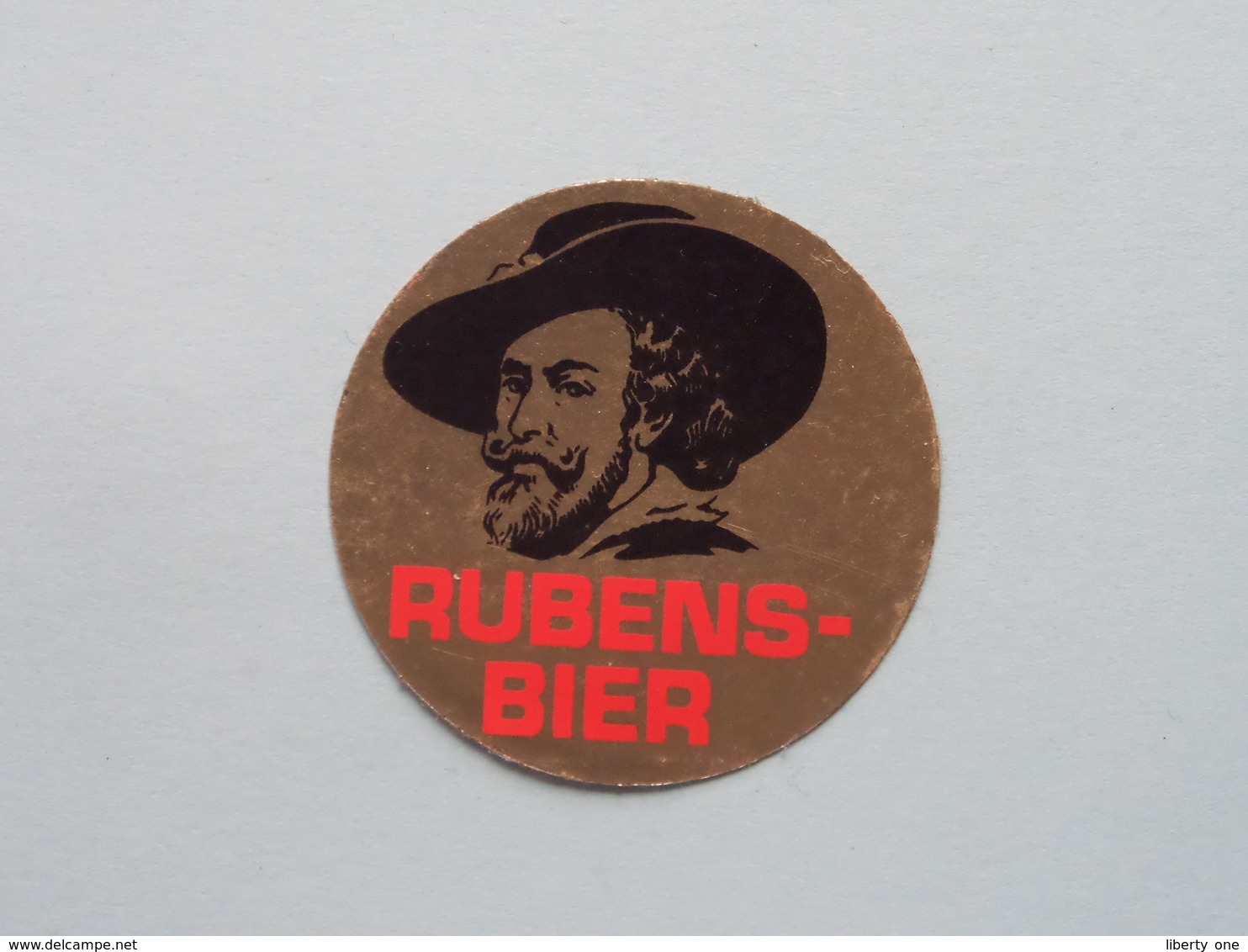 RUBENS BIER ( Zie / Voir Photo ) Blanco Achterzijde / Sticker - Autocollant - Zelfklever ( Format 5 Cm. ) ! - Alcools