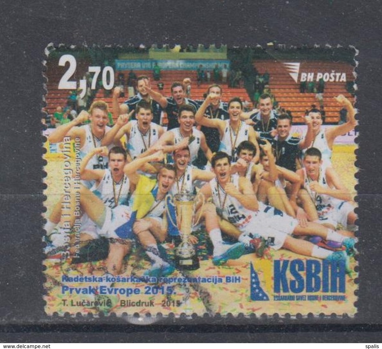 Bosnia Herzegovina Serbian Mi 677 Used Cadet Basketball Team - Bosnia And Herzegovina