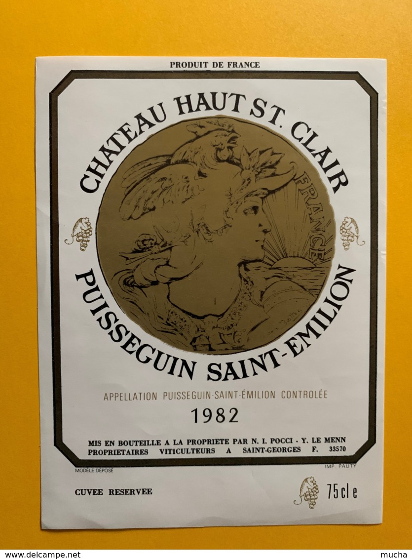 9316 - Château Haut St. Clair 1982 Puisseguin Saint-Emilion - Bordeaux