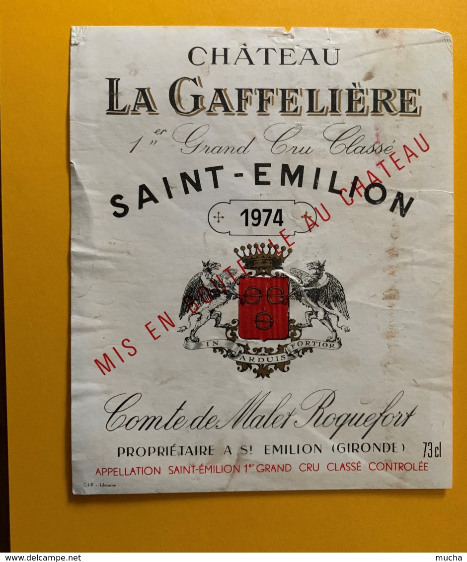 9321 - Château La Gaffelière 1974   Saint-Emilion - Bordeaux