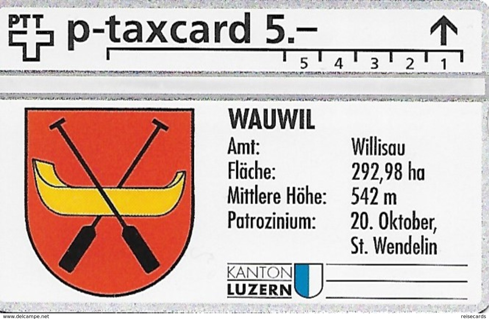 PTT P: KP-93/78 309L Kanton Luzern - Amt Willisau, Wauwil. Mint - Svizzera