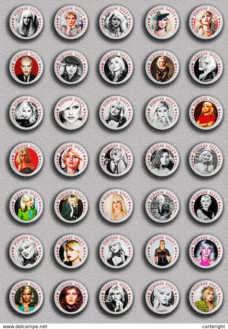 35 X Blondie Band-Deborah Harry Music Fan ART BADGE BUTTON PIN SET 3 (1inch/25mm Diameter) - Music