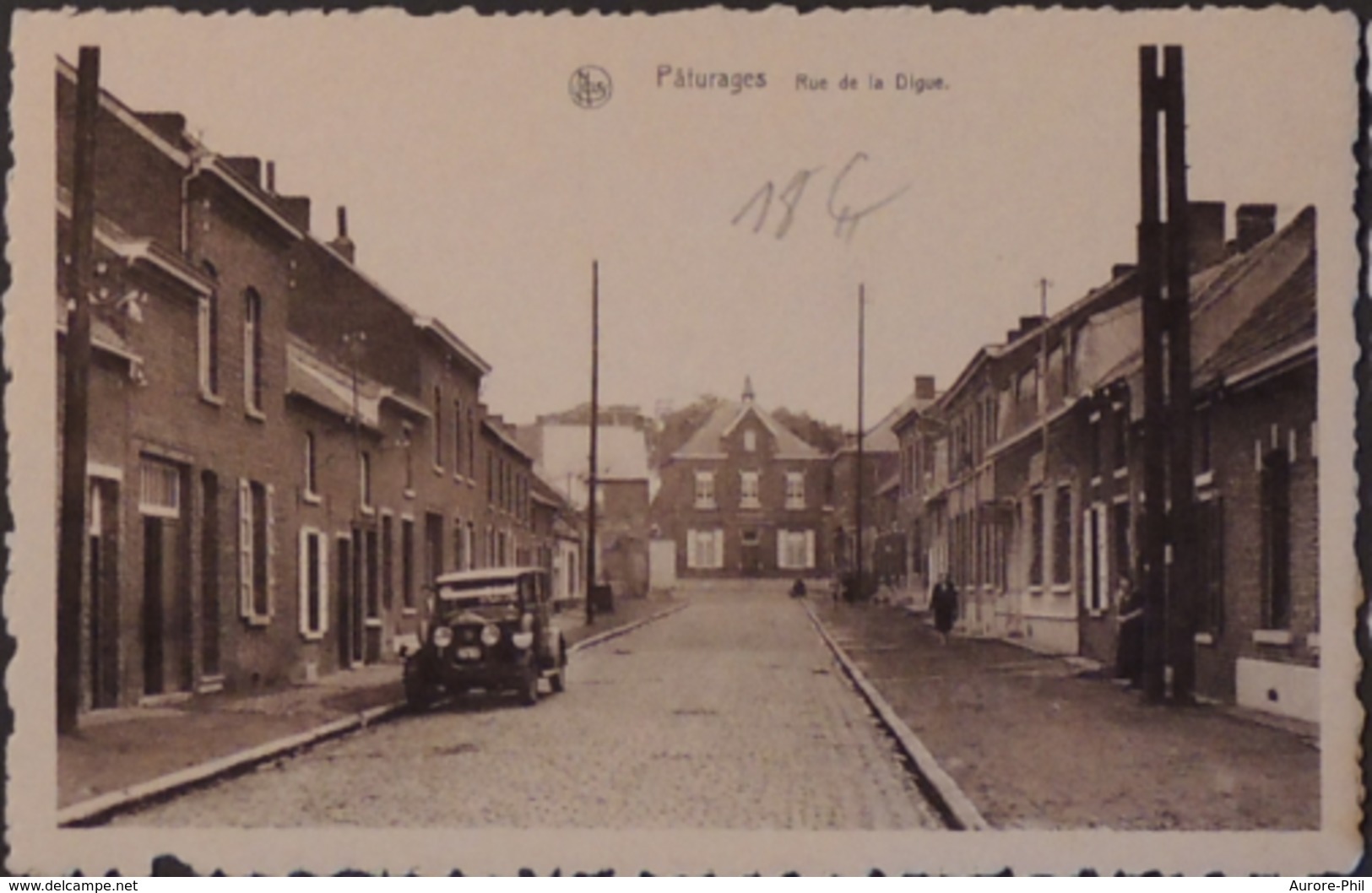 Pâturages Rue De La Digue Avec Automobile - Colfontaine