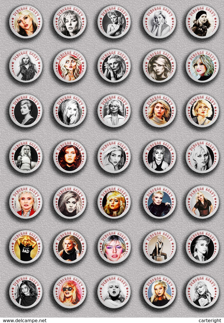 35 X Blondie Band-Deborah Harry Music Fan ART BADGE BUTTON PIN SET 4 (1inch/25mm Diameter) - Musica