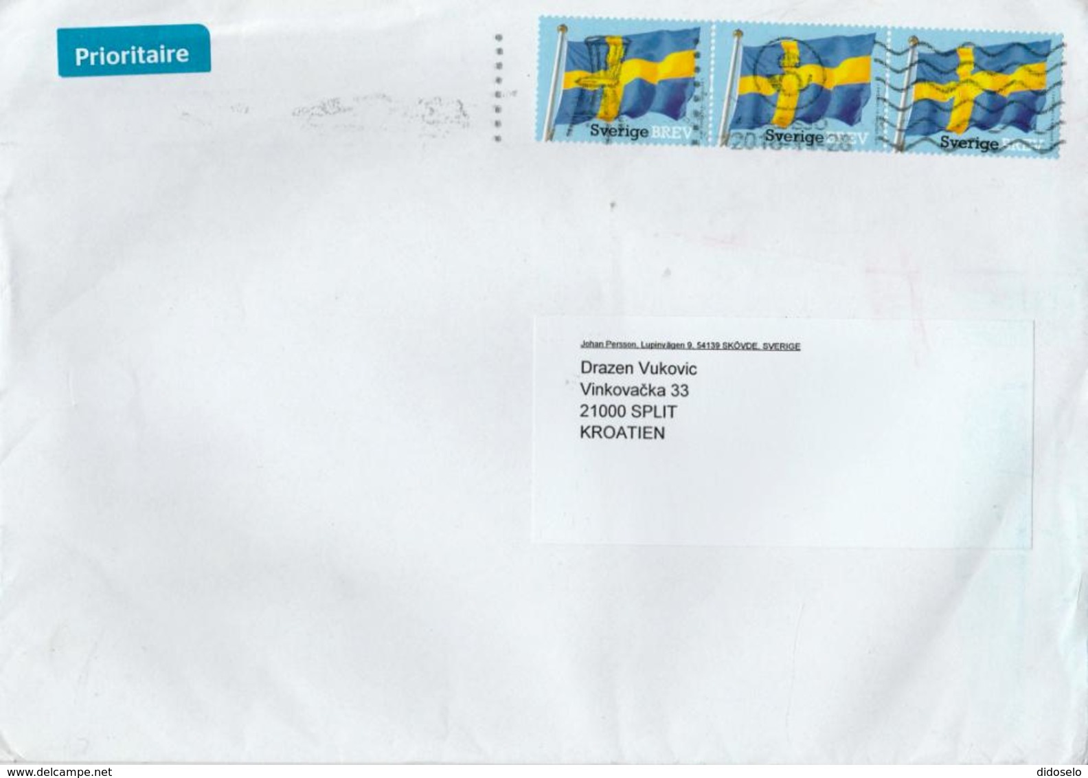 Sweden - Fine Cover Wirh Flag Stamps - Covers & Documents