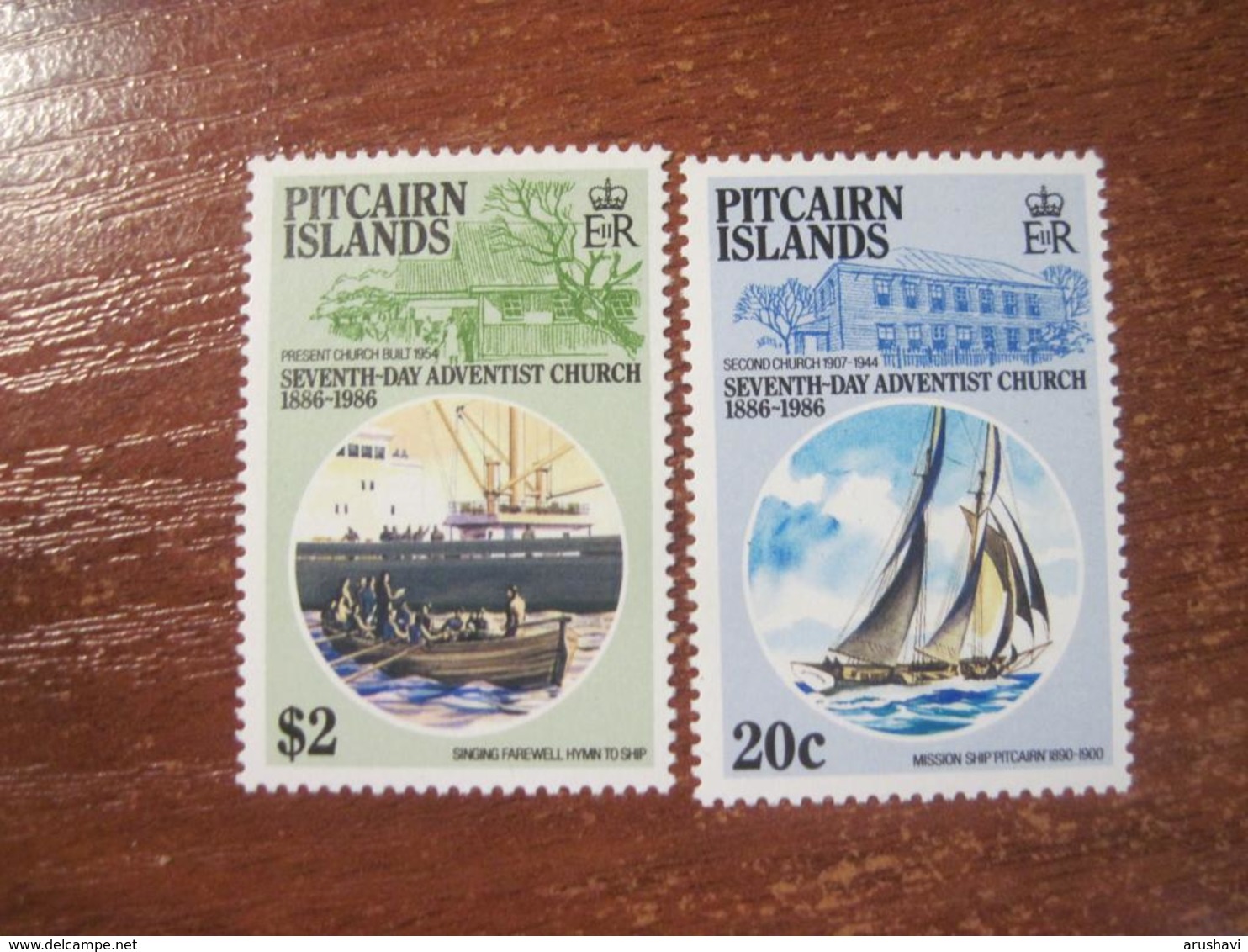 Pitcairn Islands 1986 Seventh Day Adventist Church  Ships Fleet  MNH - Pitcairn