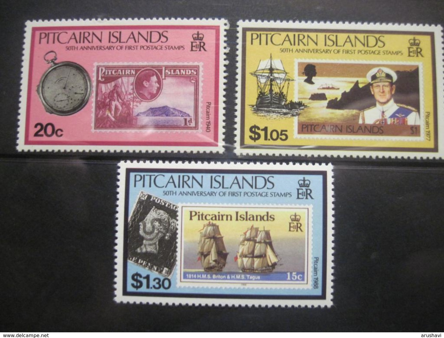 Pitcairn Islands 1990 50th Anniversary Of First Postage Stamps  Sailing  Ships Fleet Millenium MNH - Pitcairn Islands
