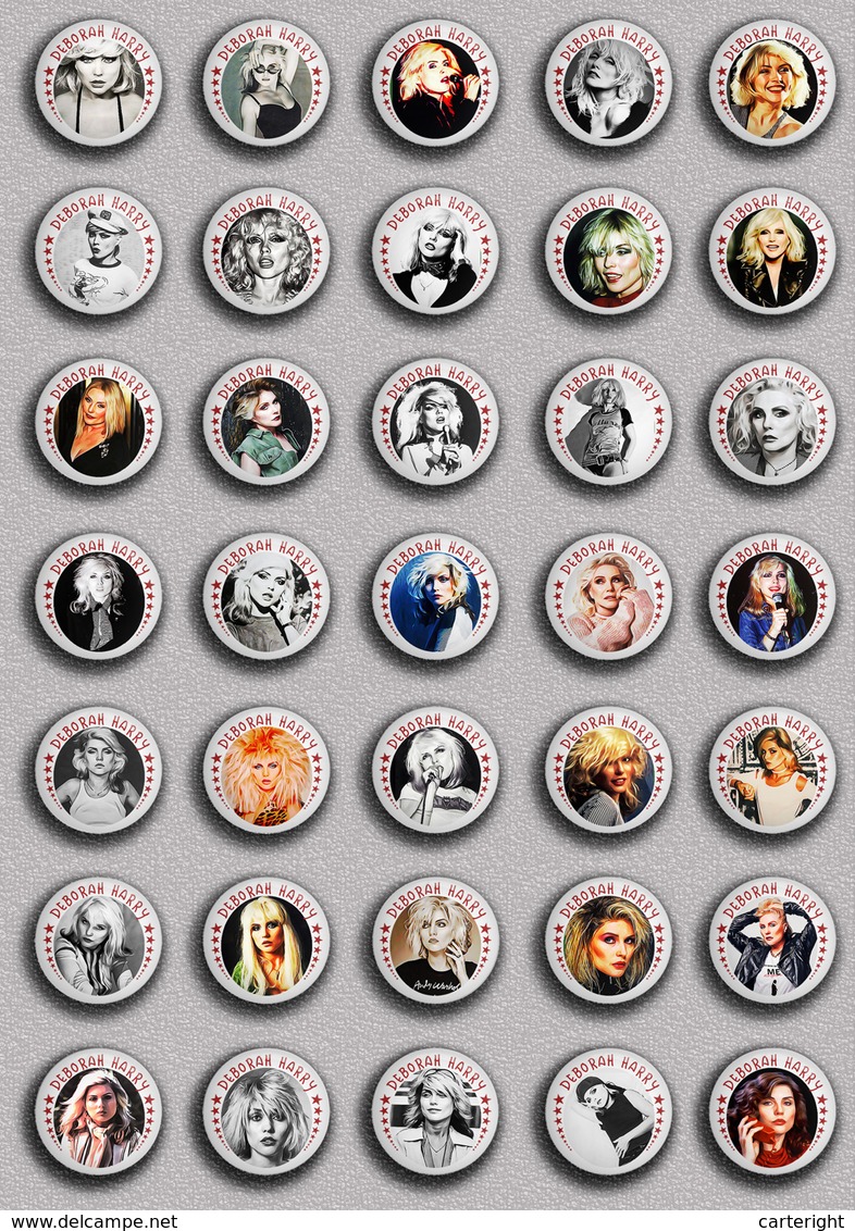 35 X Blondie Band-Deborah Harry Music Fan ART BADGE BUTTON PIN SET 5 (1inch/25mm Diameter) - Musique