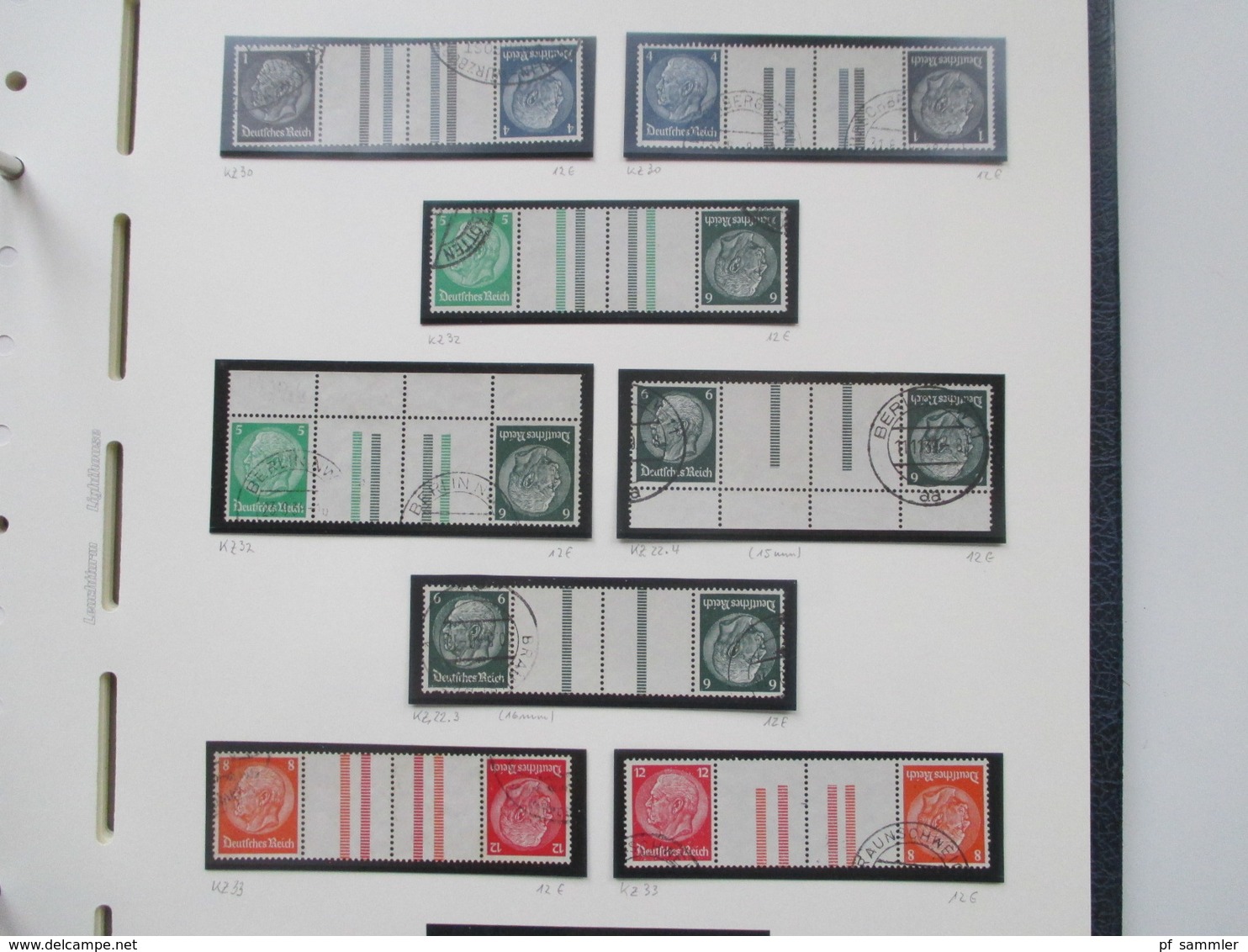 DR 1937 - 39 gestempelt Slg. mit vielen Belegen / GA und fast allen ZD Kombinationen / auch Eckränder! Sehr hoher KW!!