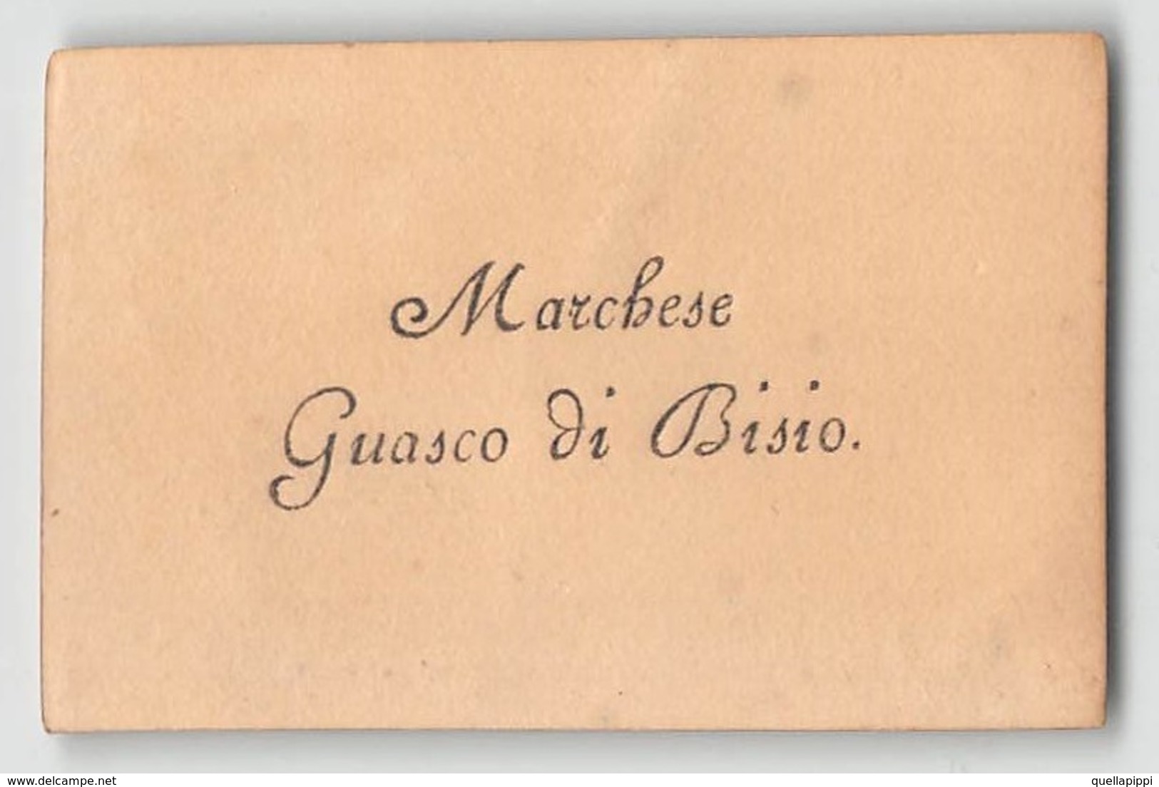 08950 "MARCHESE (FRANCESCO) GUASCO DI BISIO" BIGLIETTO VISITA ORIG. - Cartoncini Da Visita