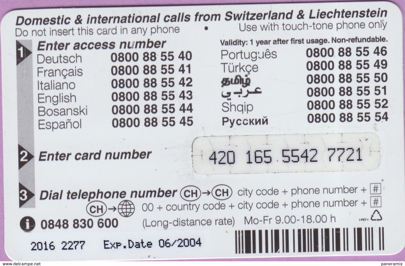 Télécarte Suisse °° Prépayée - FL CHF.20 - Ornement Fenêtres - 7721-RV. - Suiza