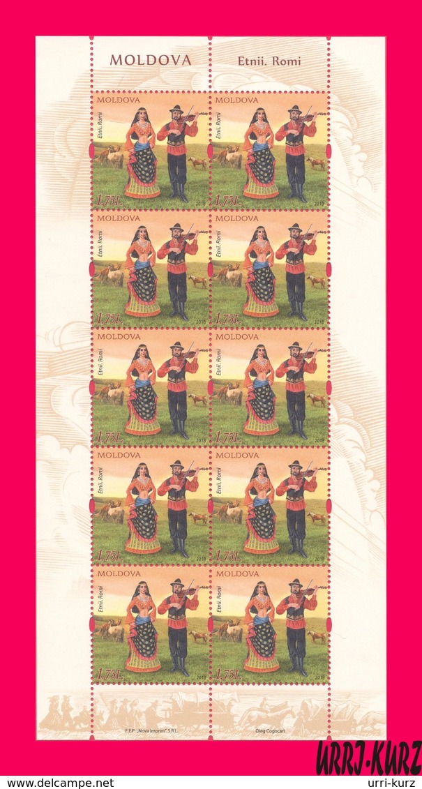 MOLDOVA 2018 Culture Ethnicities Roma Gypsies Folk National Traditional Costume Dress Clothes M-s Mi Klb.1045 Sc981 MNH - Moldova