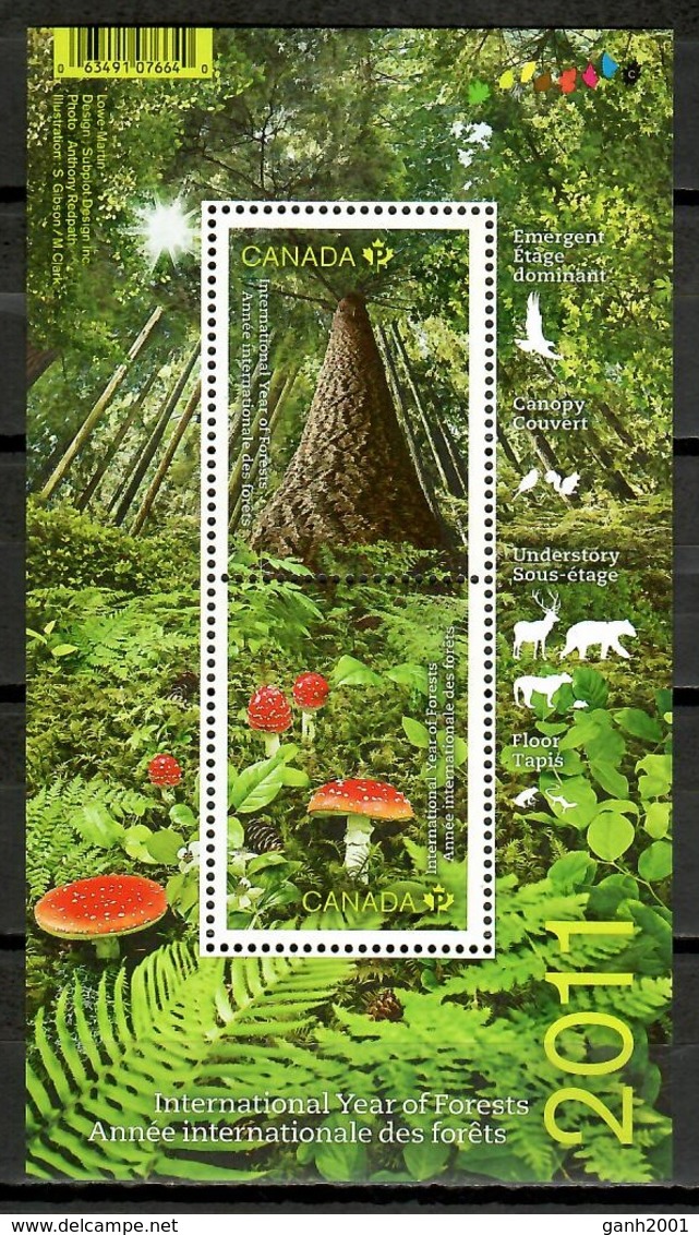 Canada 2011 / Trees & Mushrooms MNH Árboles Setas Bäume Champignons Arbres / Cu10310  40-10 - Árboles