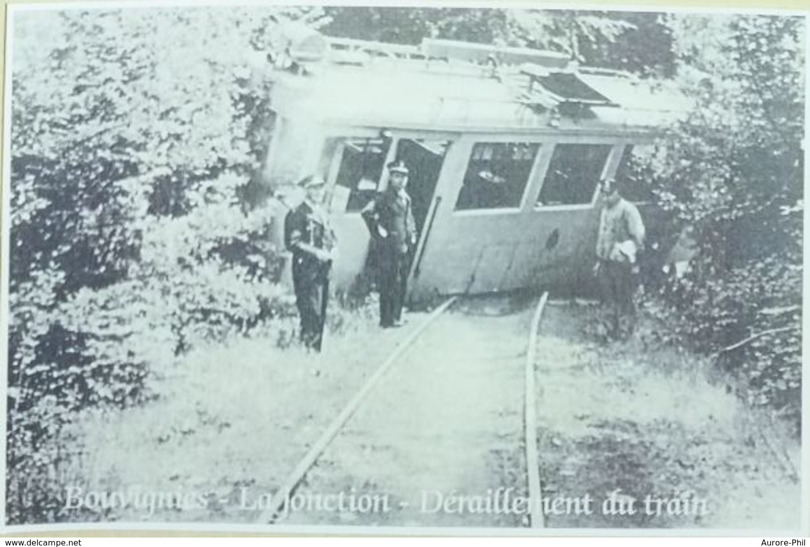 Bouvignies La Jonction Déraillement Du Train (Reproduction - Photo) - Ath