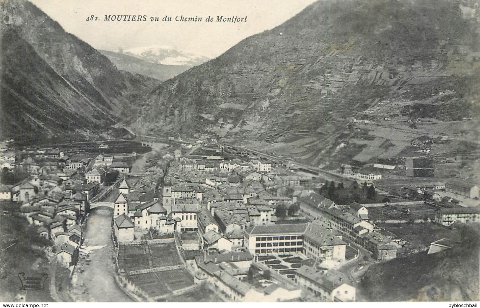 CPA 73 Savoie Moutiers 3 Cartes La Plombière Usines Electro-Chimique De La Volta + Vu Montfort + Vue Générale Neuves - Moutiers