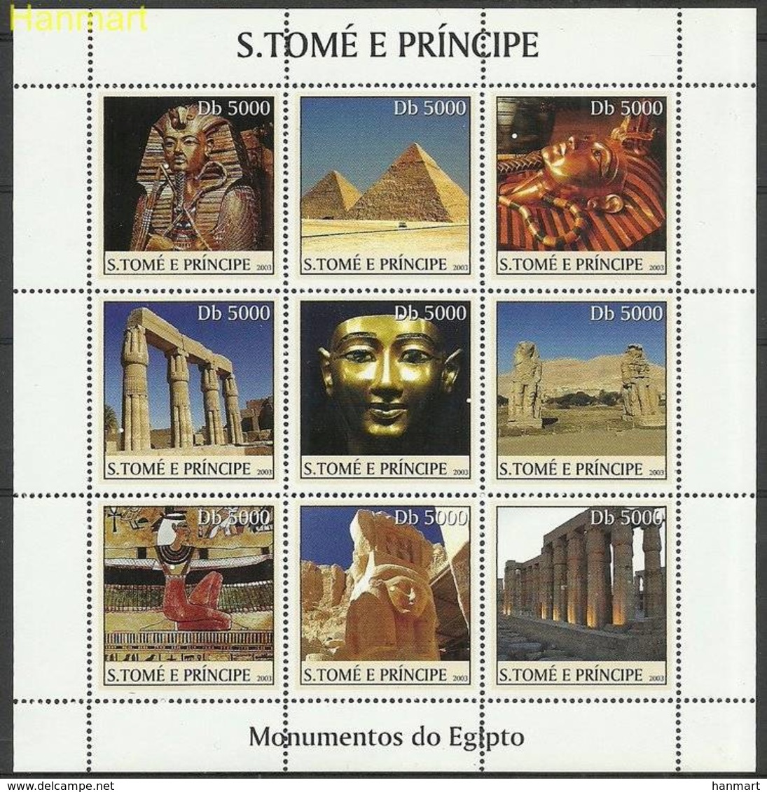 Sao Tome And Principe 2003 Mi Ark2369-2377 MNH ( ZS6 STPark2369-2377 ) - Arqueología