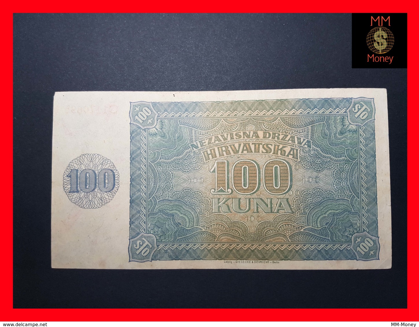 CROATIA 100 Kuna 26.5.1941  P. 2  VF - Croatie