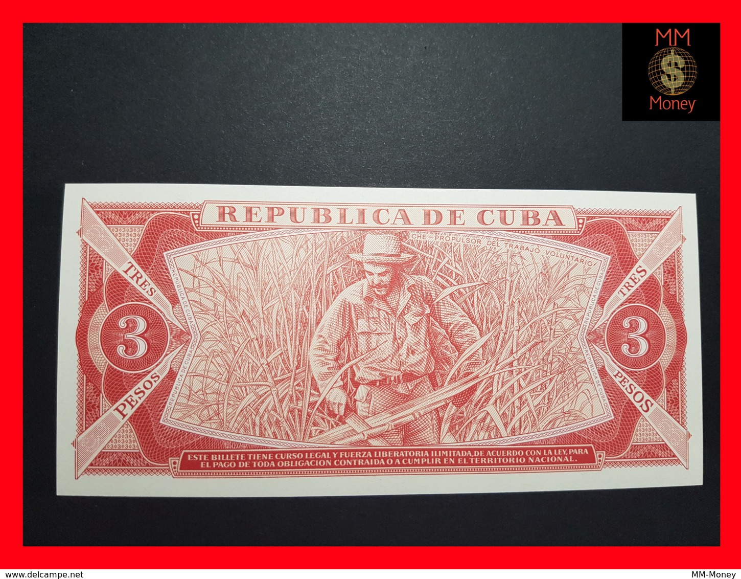 CUBA 3 Pesos 1988  P. 107  UNC "CHE" - Kuba