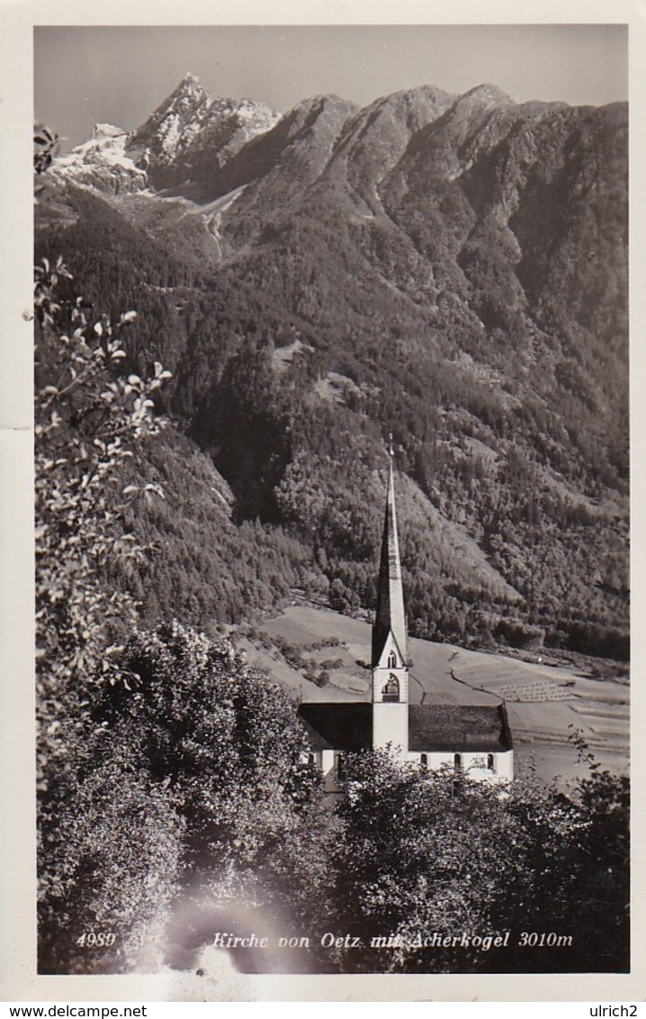 AK Kirche Von Oetz Mit Acherkogel (38336) - Oetz