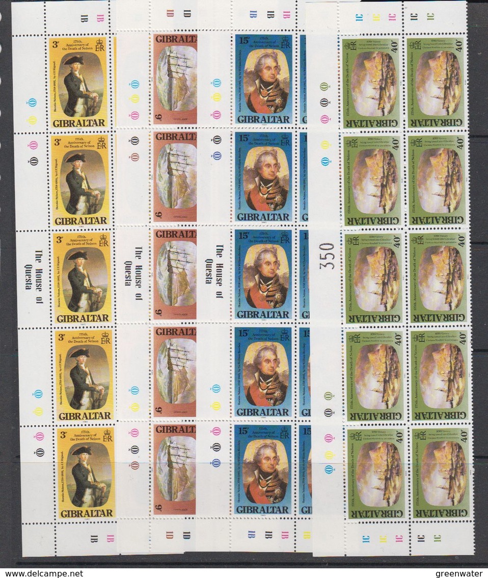 Gibraltar 1980 Death Of Lord Nelson 4v 10x ** Mnh (F7636) - Gibraltar