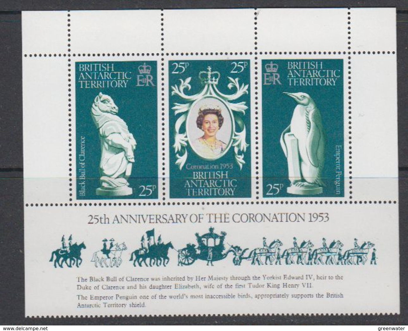 British Antarctic Territory (BAT) 1978 25th. Ann. Of The Coronation 3v ** Mnh (41551F) - Ongebruikt