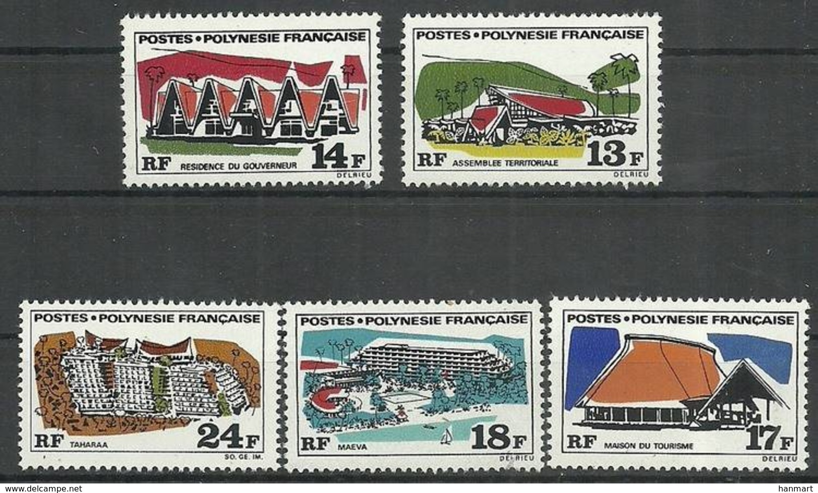 French Polynesia 1969 Mi 103-107 MNH ( ZS7 PLY103-107 ) - Autres & Non Classés