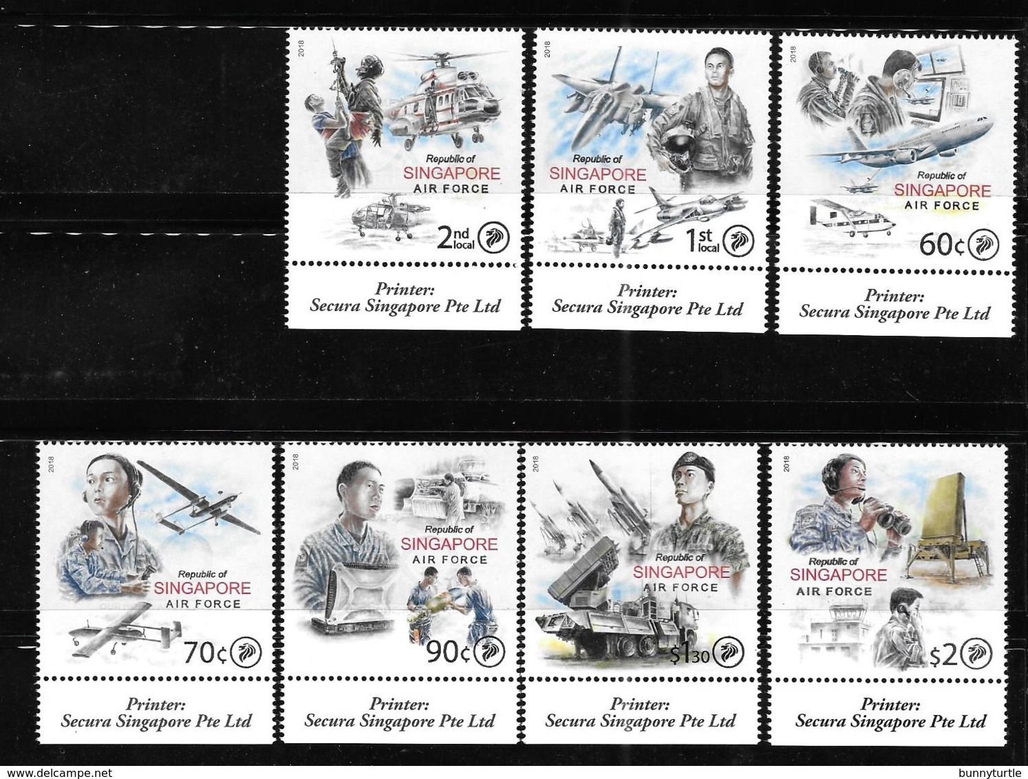 Singapore 2018 50th Anniversary Of RSAF Air Force Airplane MNH - Singapour (1959-...)