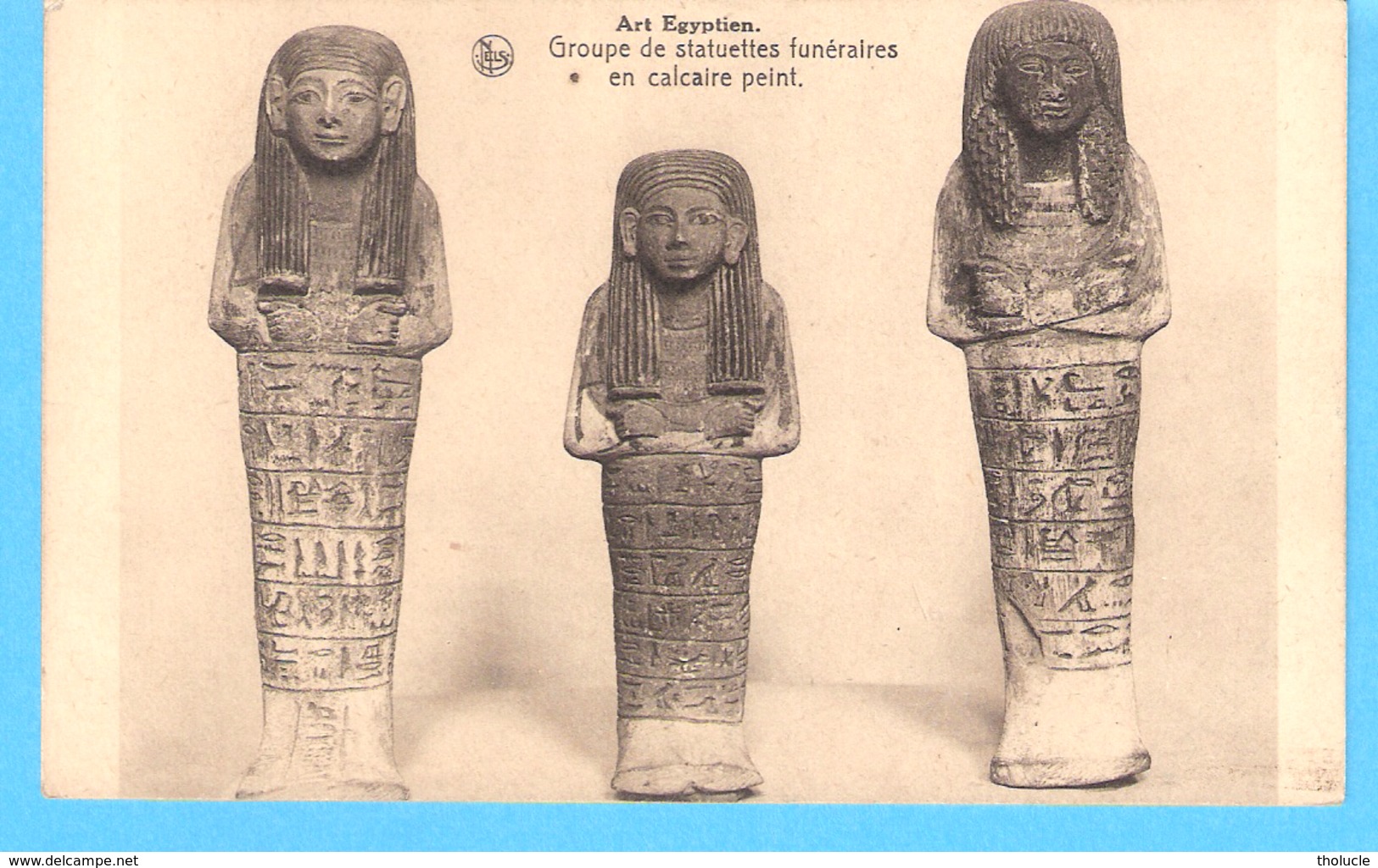 Art Egyptien (Egypte)-Groupe De Statuettes Funéraires En Calcaire Peint-Antiquité-Musée-edit. Nels-Rare - Musées