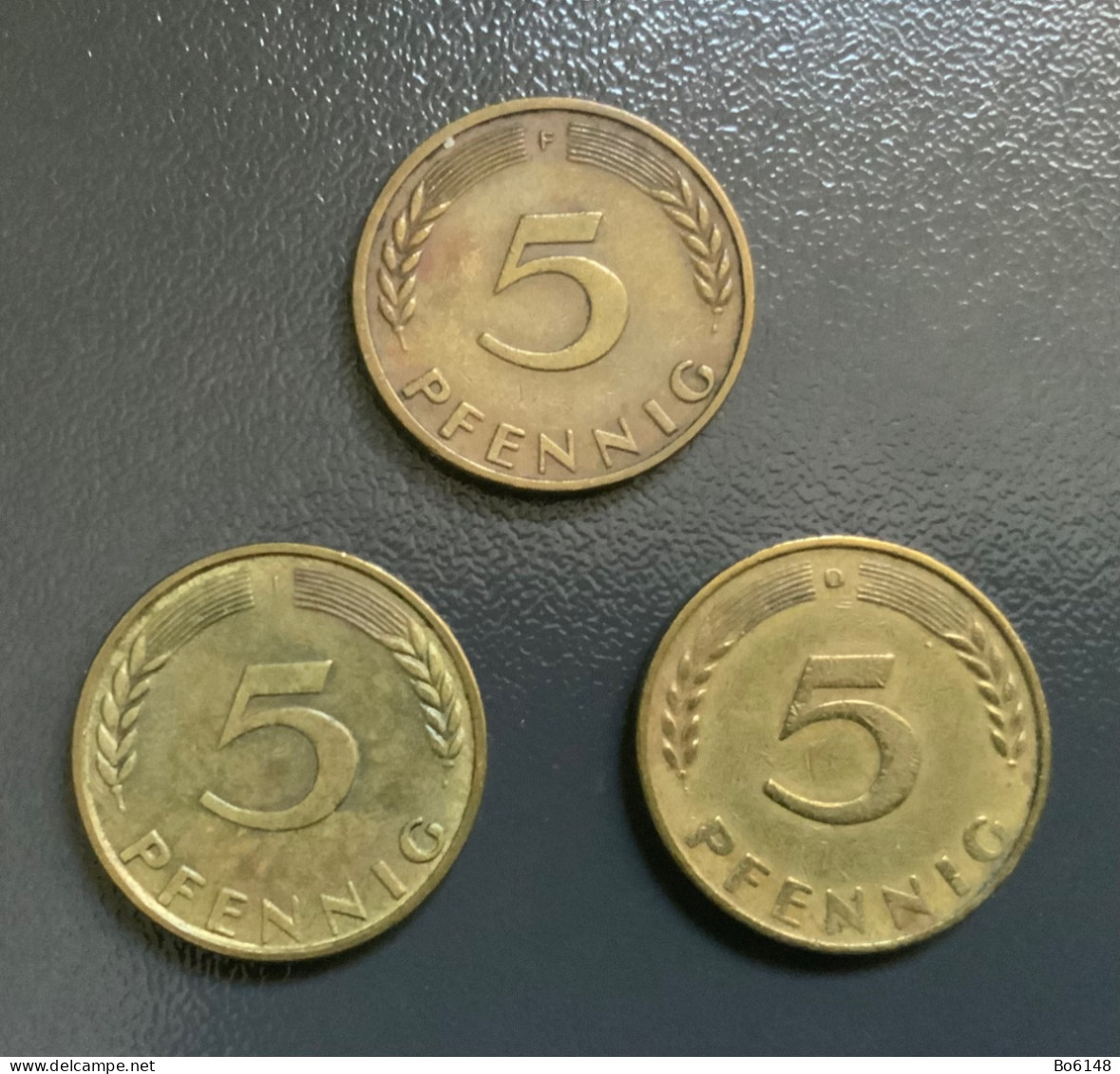 GERMANIA - DEUTSCHLAND - 1950 - 2 Monete 5 PFENNIG “ D “ E “ J “ Ottime - 5 Pfennig