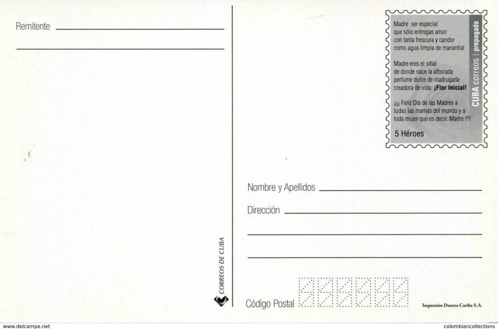 Lote PEP1179, Cuba, Entero Postal Stationery, Madre, Flor Inicial, 21-25, Mother's Day, Flower, Orchid - Maximum Cards