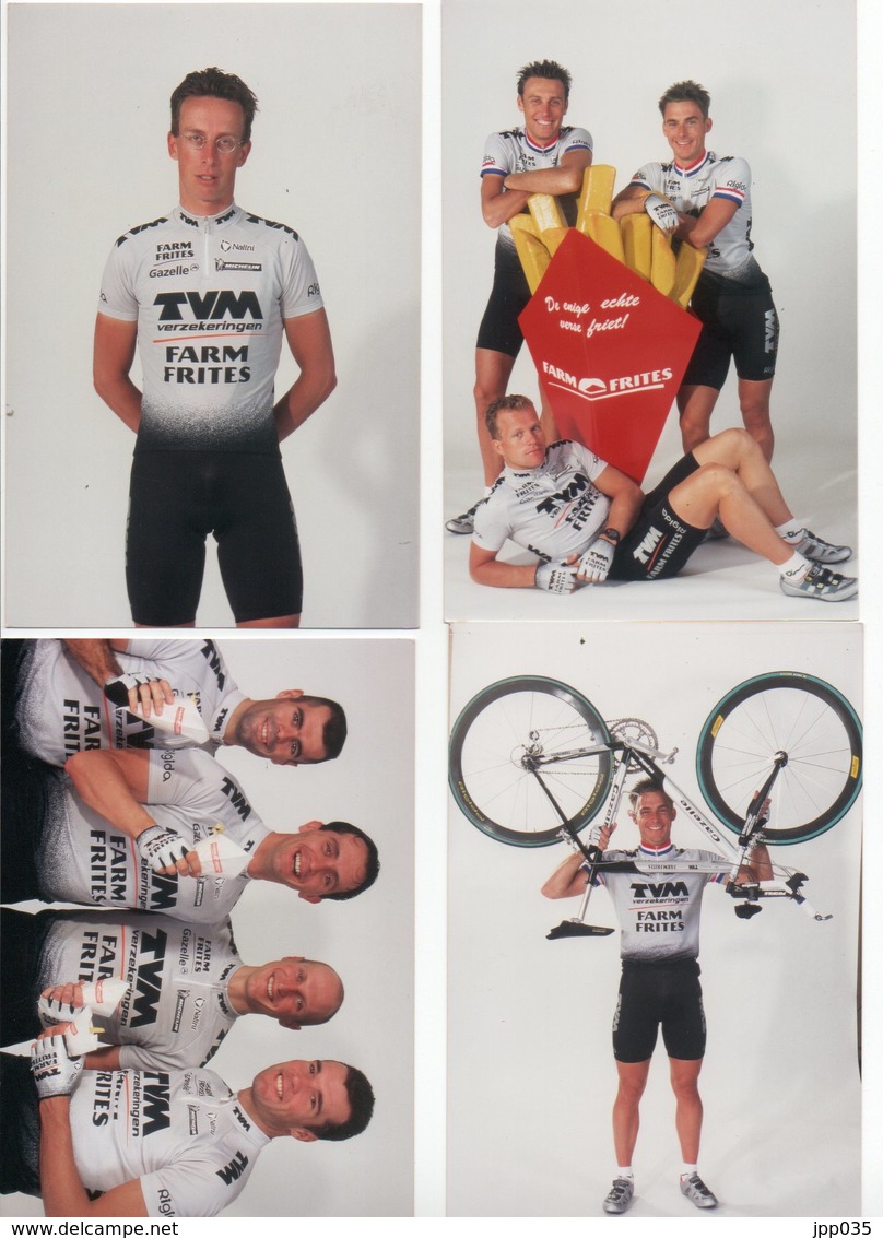 CYCLISME  4 PHOTOS PRESSE TVM FARM FRITES 1999 - Cyclisme