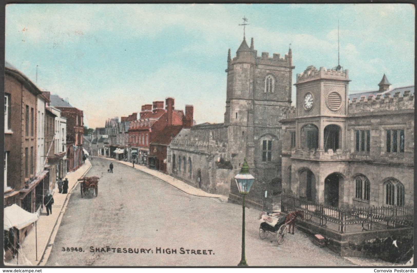 High Street, Shaftesbury, Dorset, 1908 - Photochrom Postcard - Other & Unclassified