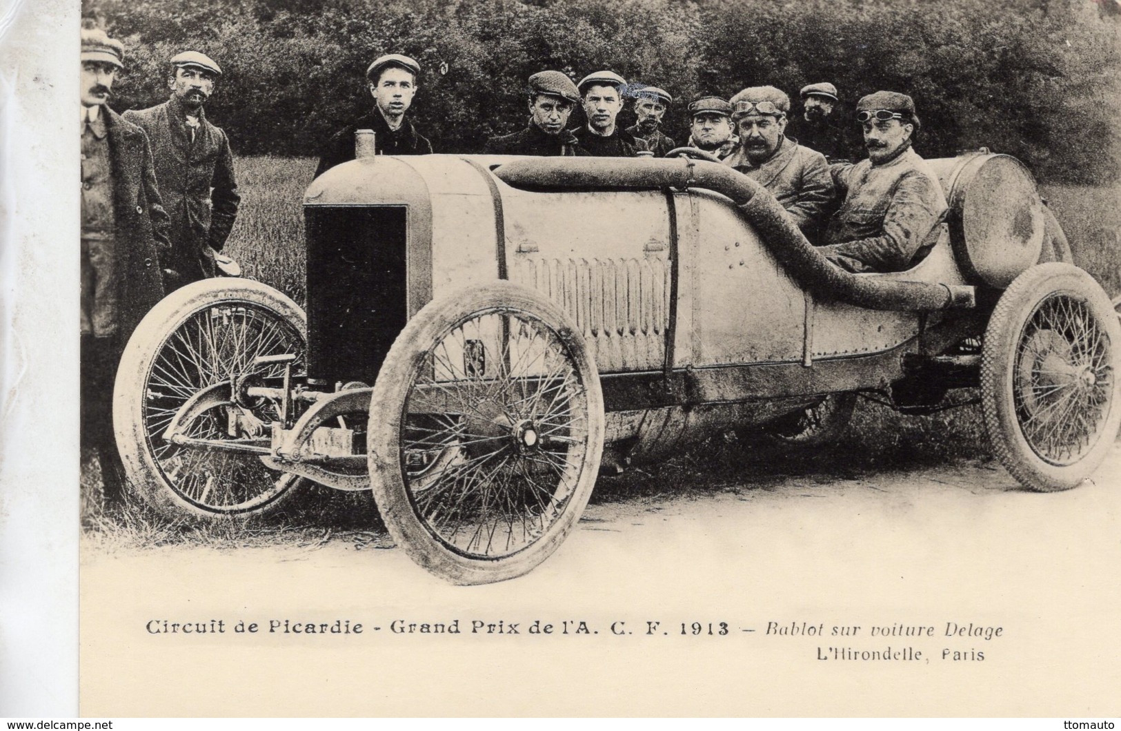 Circuit De Picardie - Grand Prix De L'ACF 1913 - Bablot Sur Voiture Delage  -  CPR - Grand Prix / F1