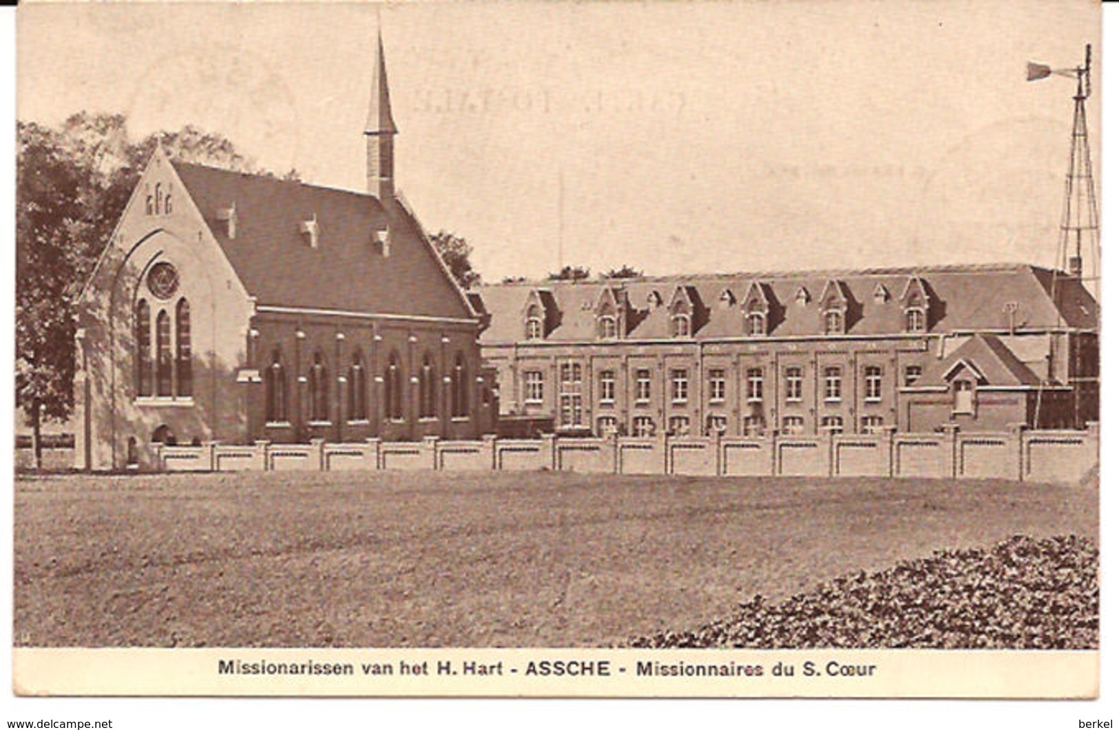 Missionarissen Van Het H. Hart ASSCHE 1910 Stempel  S. Coeur R 900 /d5 - Asse