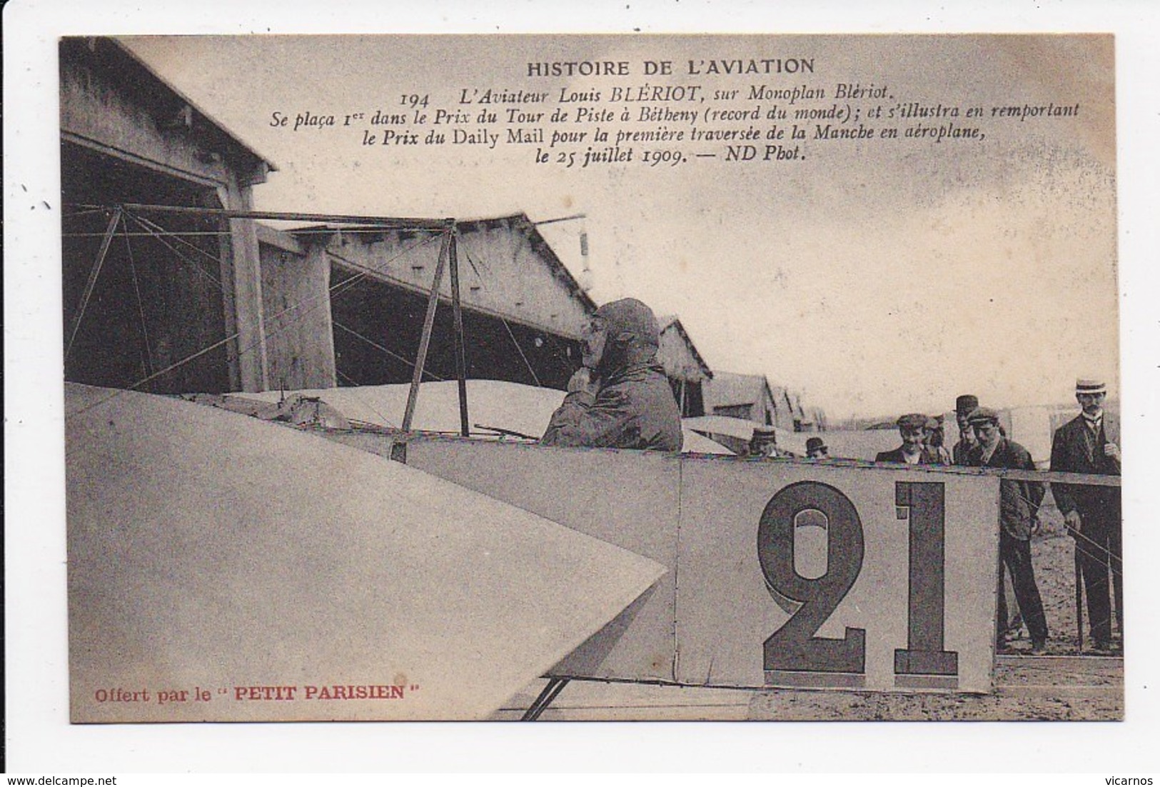 CPA AVIATION L'aviateur Louis Bleriot Sur Monoplan Bleriot - Aviatori