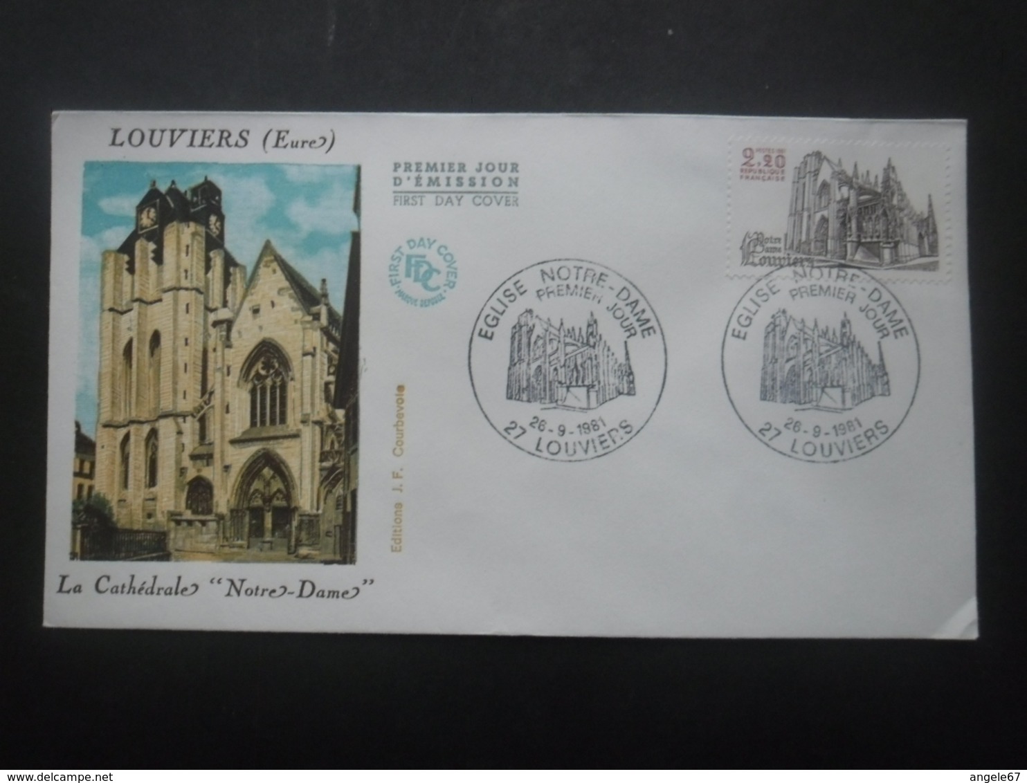 France FDC CATHEDRALE De Louviers 26-09-1981 Louviers - Eglises Et Cathédrales