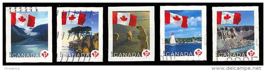 Canada (Scott No.2189-93 - Timbre Permanent / Permanant Stamps) (o) De Carnet / From Booklet - Oblitérés