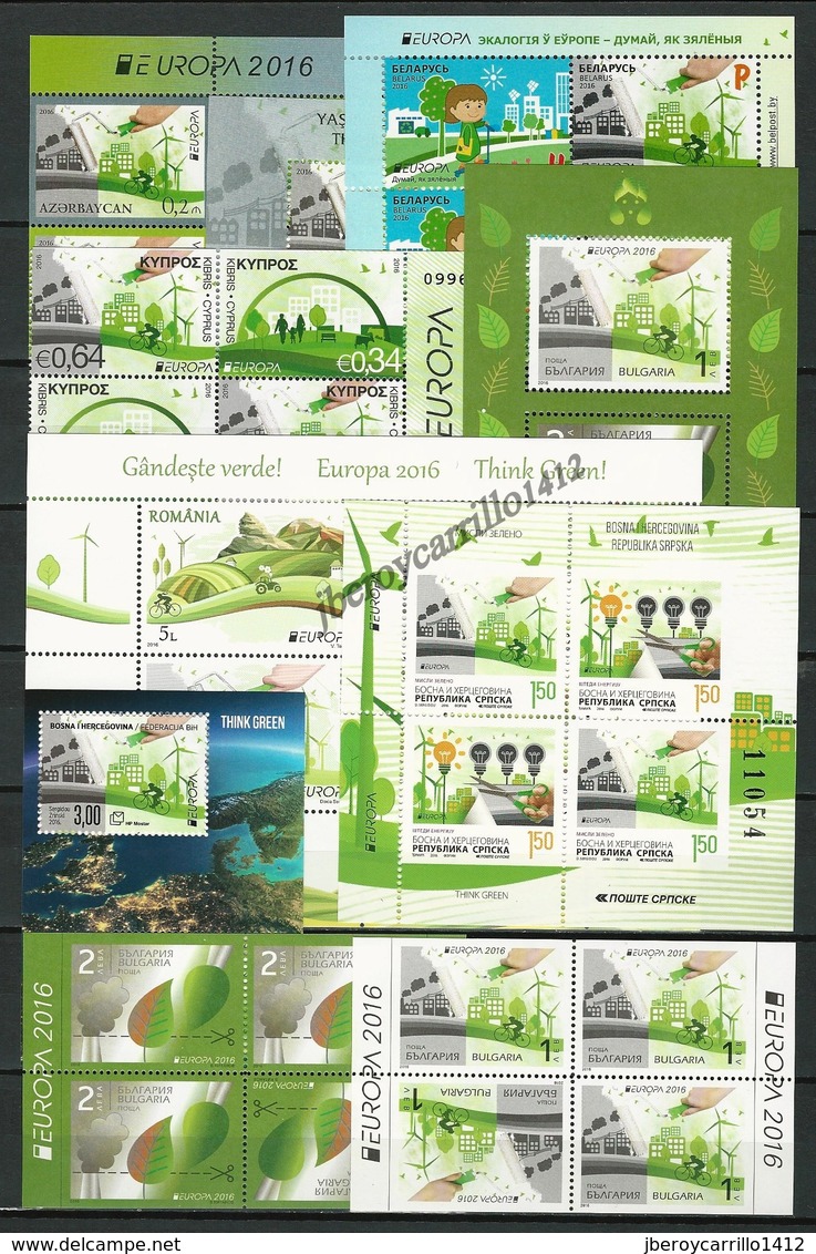 EUROPA 2016-"ECOLOGIA - EL PENSAMIENTO VERDE - THINK GREEN ".-COLECCION 116 SELLOS + 17 BF - ESPECIAL SUPLEMENTOS EDIFIL - Colecciones