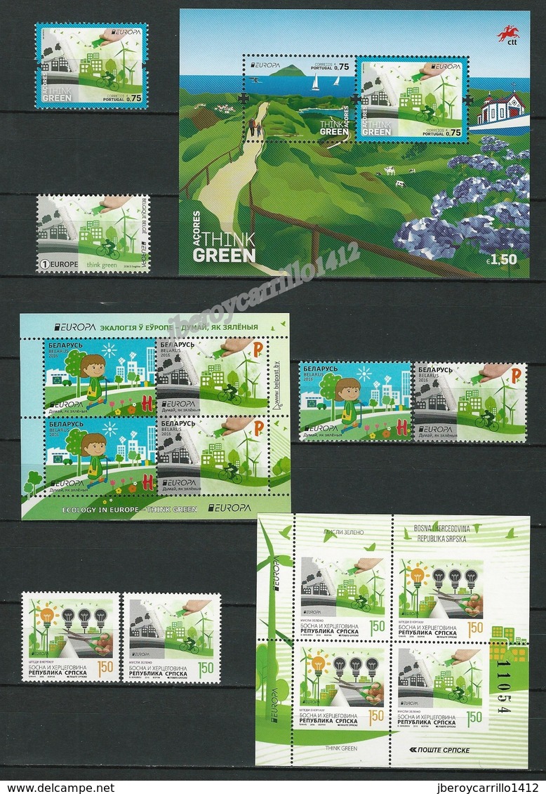 EUROPA 2016-"ECOLOGIA - EL PENSAMIENTO VERDE - THINK GREEN ".-COLECCION 116 SELLOS + 17 BF - ESPECIAL SUPLEMENTOS EDIFIL - Colecciones