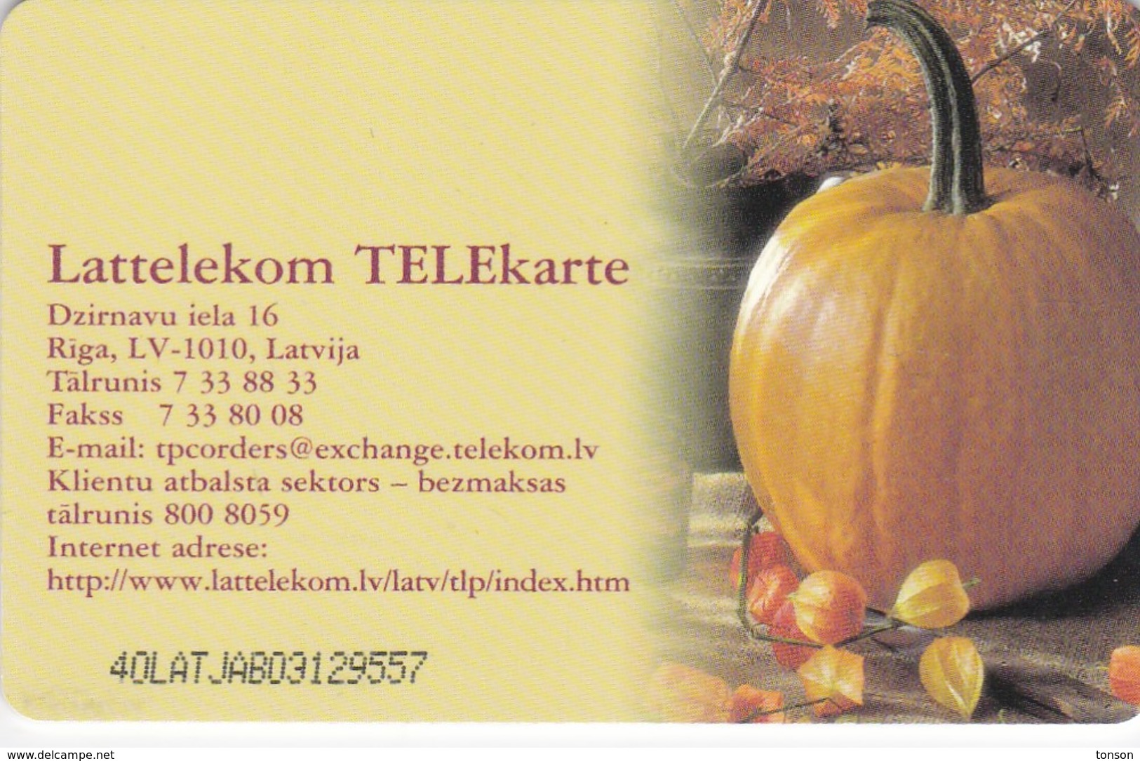 Latvia, D-037, Pumpkin, 2 Scans. - Lettonie