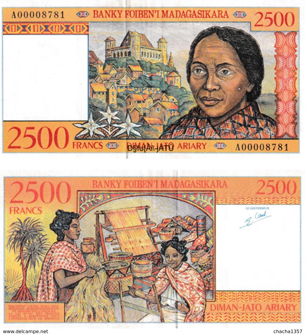 Madagascar 2500 Francs - Madagaskar