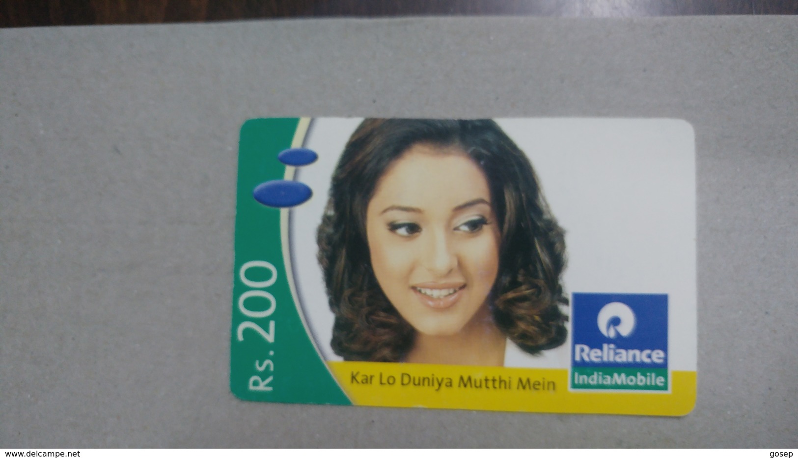 India-rim Prepiad Card-(43h)-(rs.200)-(navi Mumbai)-(31.3.2007)-(look Out Side)-used Card+1 Card Prepiad Free - Inde