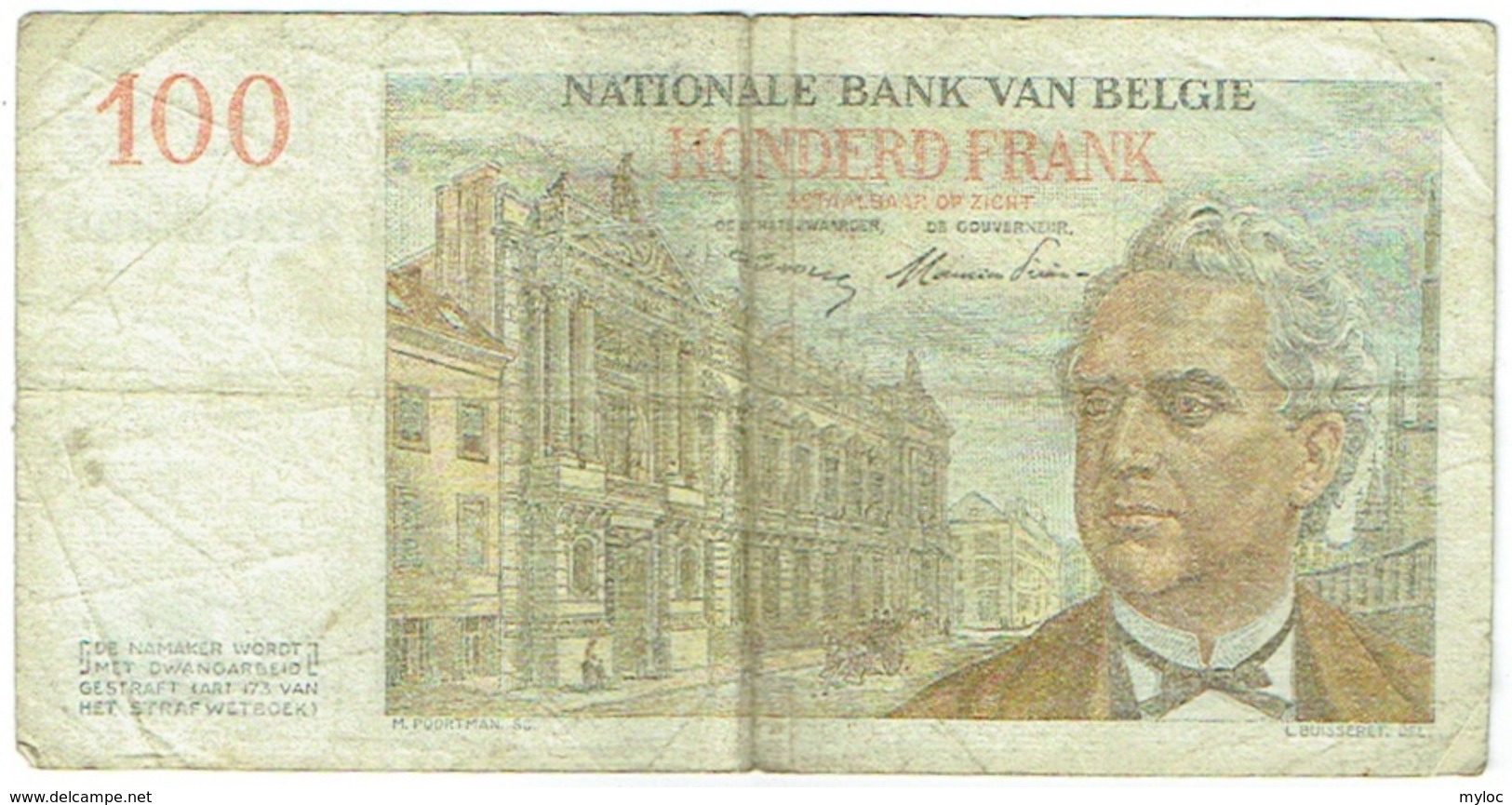 Billet. Belgie/Belgique. 100 Francs. Type Léopold 1er. 13.03.53. - 100 Franchi