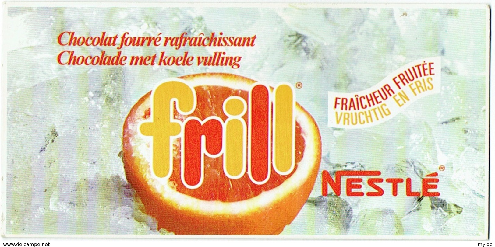 Calendrier Nestlé. Frill, Chocolat Fourré. 1972. - Autres & Non Classés