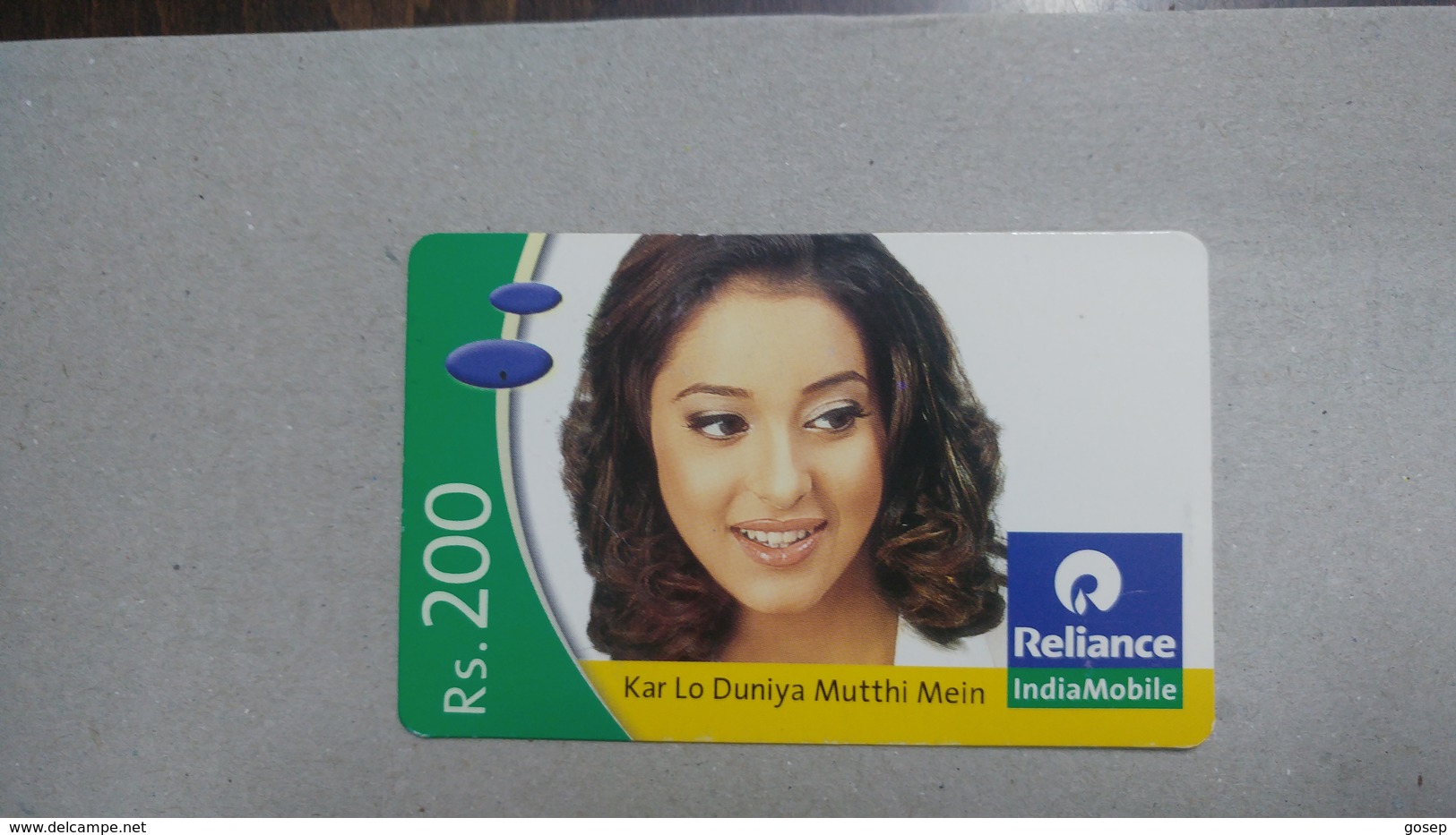 India-rim Prepiad Card-(43j)-(rs.200)-(navi Mumbai)-(31.3.2007)-(look Out Side)-used Card+1 Card Prepiad Free - Indien