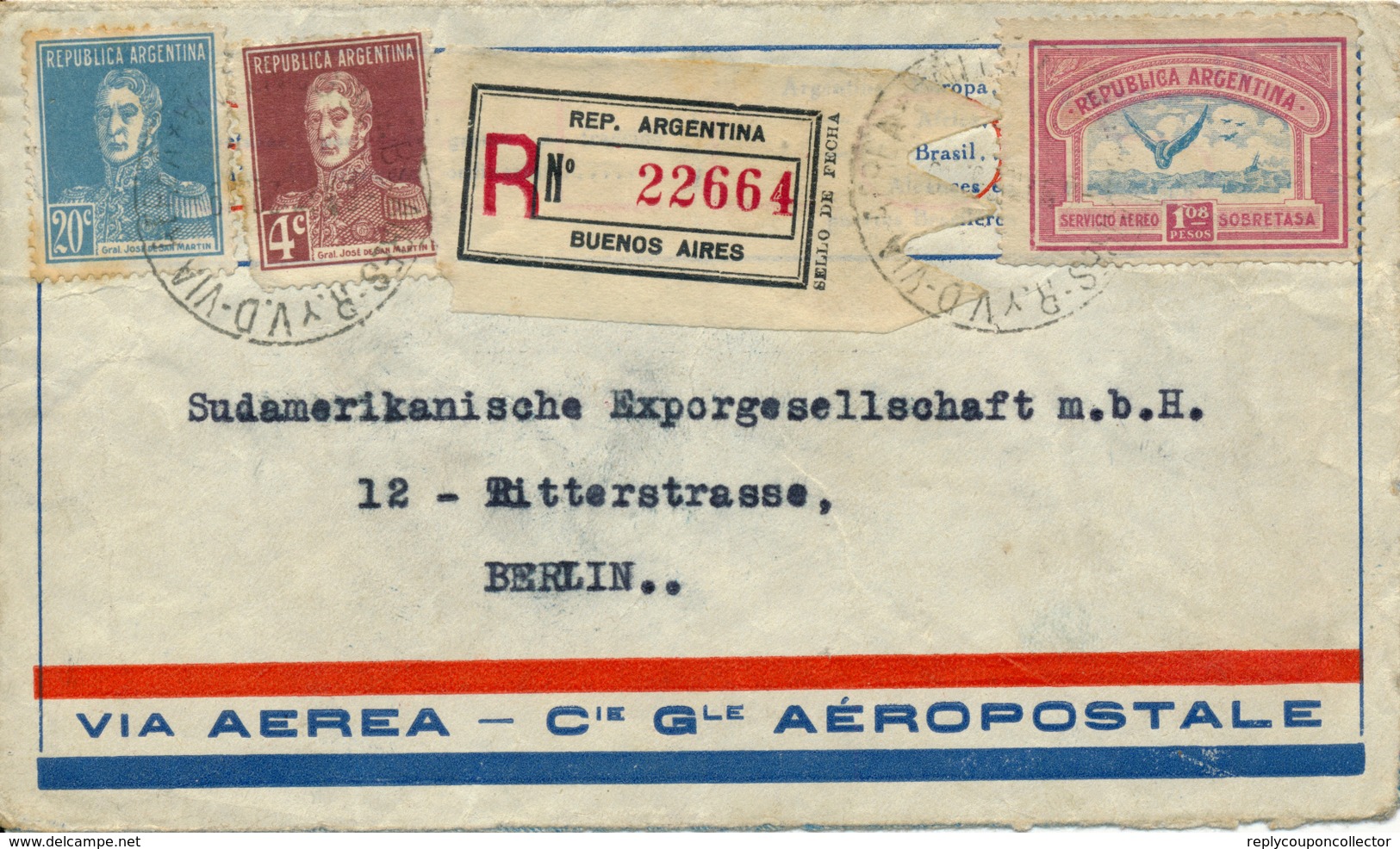 BUENOS AIRES / Argentina - 1929 , Brief Nach Berlin - Briefe U. Dokumente