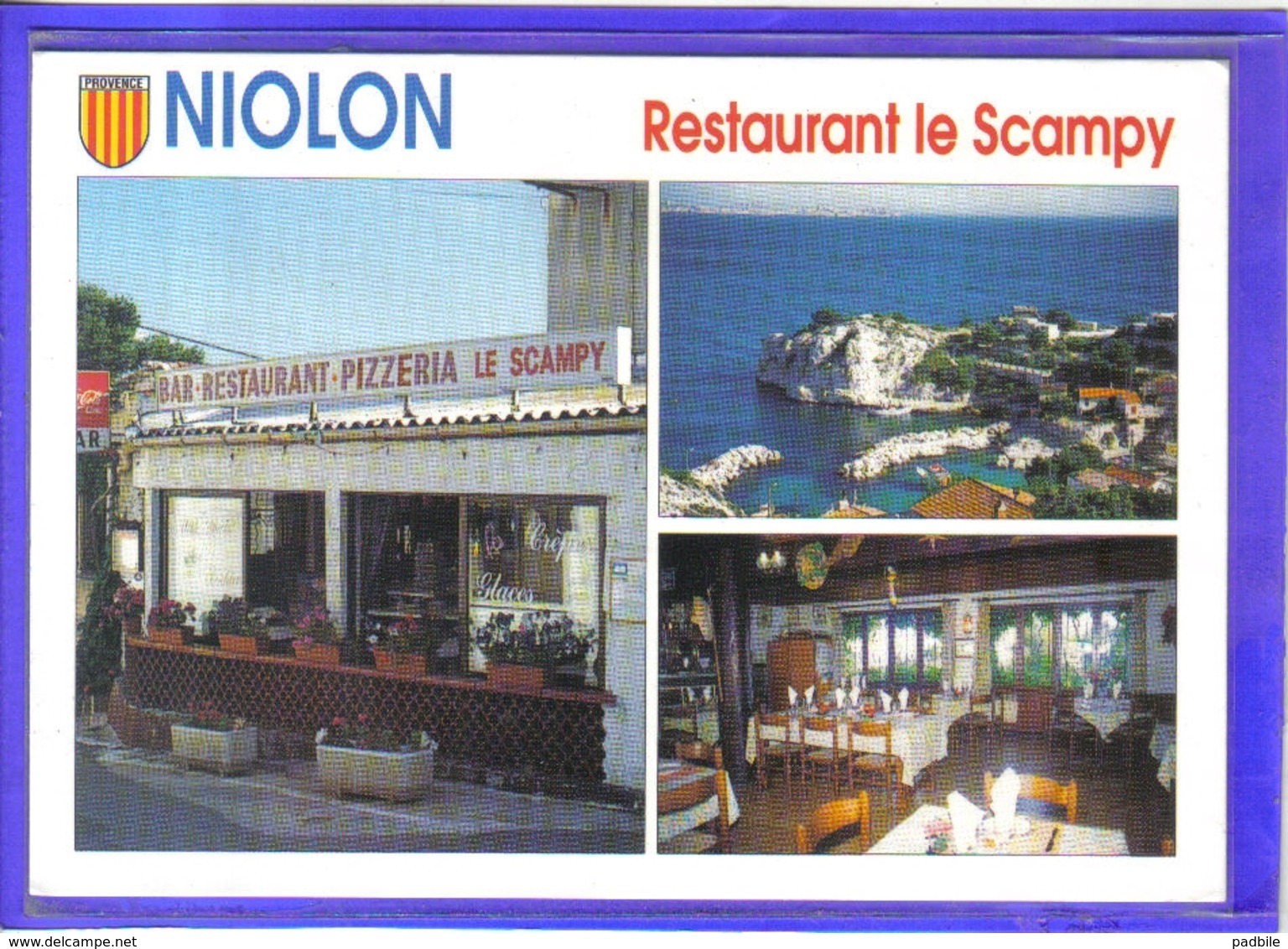 Carte Postale 13. Le Rove  Calanque De Niolon  Restaurant "Au Scampy"  Très Beau Plan - Altri & Non Classificati