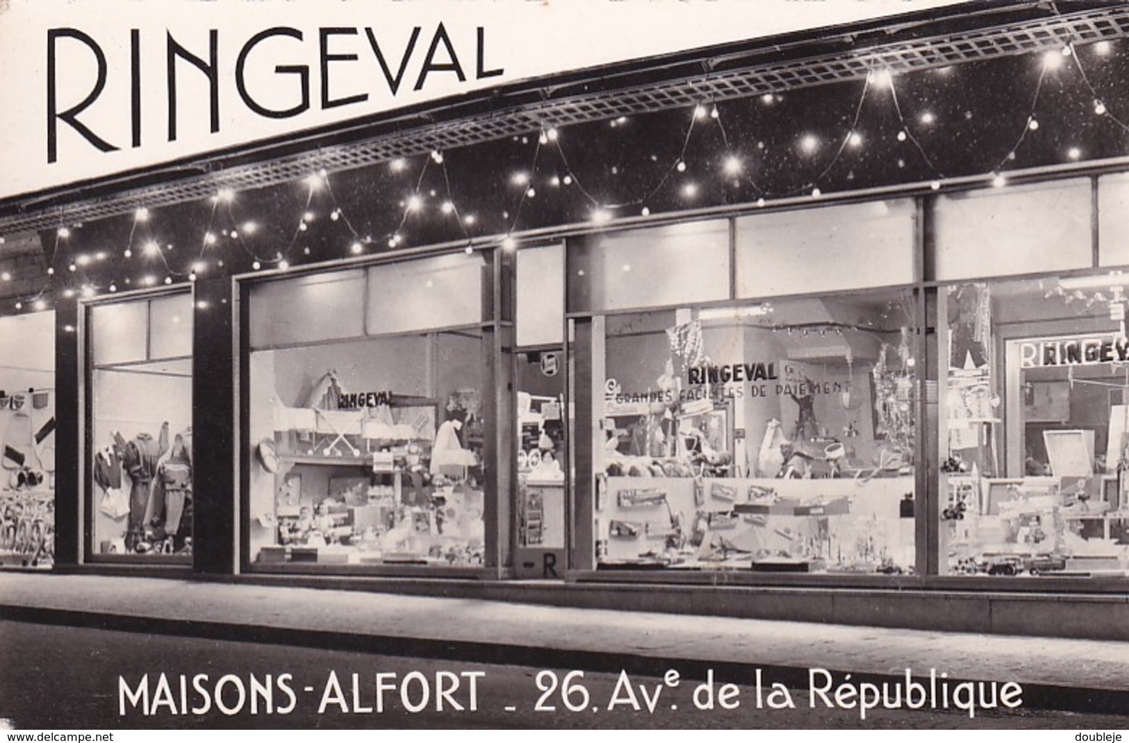 D94  MAISONS ALFORT  RINGEVAL 26 AV DE LA RÉPUBLIQUE  ......... Carte Photo Publicitaire  Dentelée Format 9 Cm X 14 Cm - Maisons Alfort