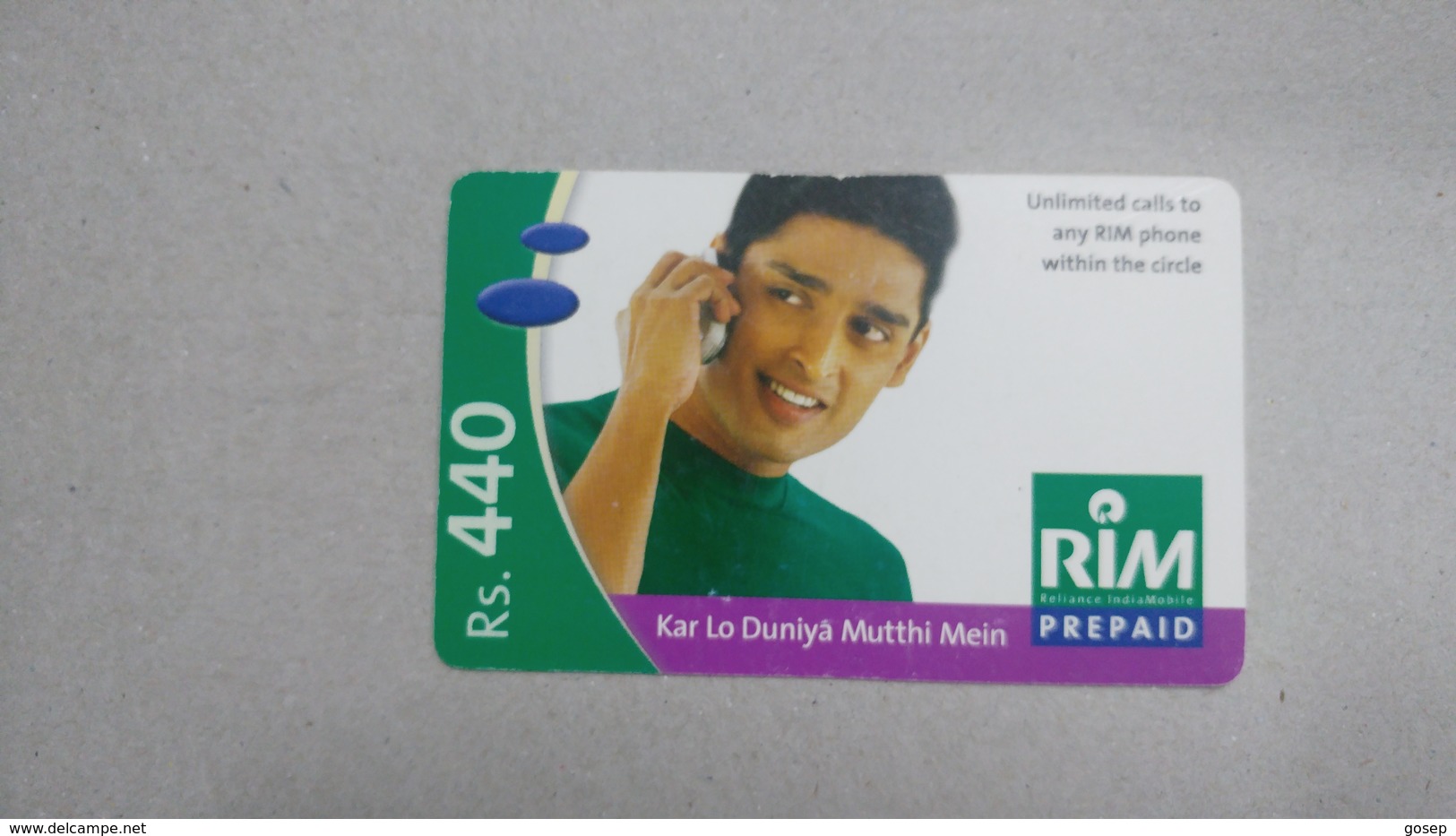 India-rim Prepiad Card-(45d)-(rs.440)-(navi Mumbai)-(31.3.2006)-(look Out Side)-used Card+1 Card Prepiad Free - Indien