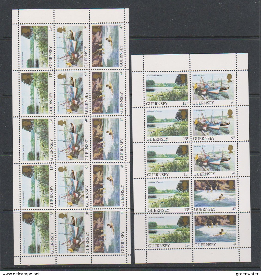 Guernsey 1984 Views 2 Booklet Panes ** Mnh (41556) - Guernsey